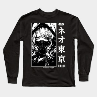 Japanese Cyberpunk Anime Girl Techwear Long Sleeve T-Shirt